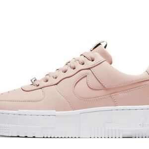 Nike Women's Pink Pixel Air Force 1 Sneakers